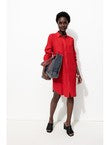 Longue Chemise Femme - Rouge Uni Colore