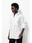 Chemise Brodée dans le Dos - Blanc Uni Clair