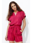 Blouse Rayée en Coton Femme - Multicolore Raye