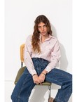 Chemise Oversize Broderie Love - Multicolore Raye