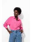 Chemise en Gaze de Coton Femme - Rose Uni Colore