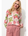 Blouse en Satin Femme - Rouge Imprime