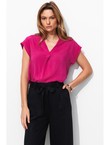 Blouse Unie Femme - Rose Uni Colore