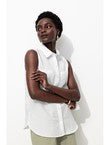 Chemise sans Manches Femme - Naturel Uni Clair