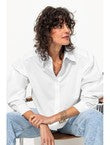 Chemise Cropped Femme - Blanc Uni Clair