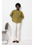 Chemise Légère en Coton Femme - Vert Uni Colore