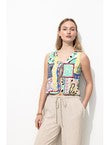 Gilet sans Manches Imprimé - Multicolore Imprime