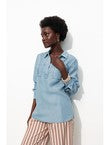 Blouse en Lyocell Femme - Jeans Uni Clair