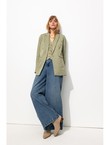 Blazer Croisé Unie Femme - Kaki Uni Clair