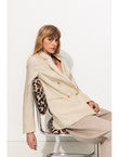 Blazer Croisé Unie Femme - Naturel Uni Clair