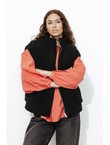 Veste en Moumoute Sherpa Femme - Noir Uni Fonce