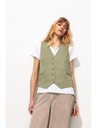 Veston Uni Femme - Kaki Uni Clair