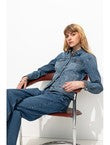Veste en Jean Femme - Jeans Uni Fonce