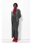 Veste de Tailleur à Capuche - Gris Uni Clair
