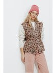 Veste Matelassée sans Manches - Multicolore Imprime