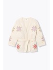 Veste-kimono Matelassée Femme - Naturel Imprime