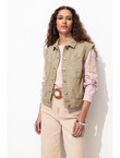 Veste sans Manches en Toile - Naturel Uni Clair