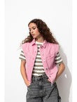 Veste sans Manches Femme - Rose Uni Colore