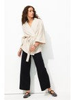 Veste Kimono Femme - Naturel Uni Clair