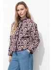 Veste Matelassée Jacquard - Violet Uni Colore