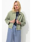 Veste Courte Workwear Femme - Kaki Uni Clair