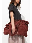 Tote-bag en Éponge Femme - Rouge Uni Colore