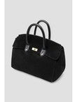 Sac en Cuir Femme - Noir Uni Fonce