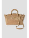 Sac en Cuir Femme - Grège Uni Clair