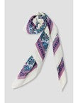 Grand Foulard Carré Imprimé - Bleu Imprime