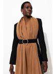 Ceinture en Cuir Suédé Femme - Noir Uni Fonce