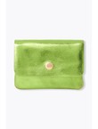Petit Porte-monnaie Cuir Irisé - Vert Uni Colore
