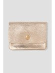 Petit Porte-monnaie Cuir Irisé - Jaune Uni Colore
