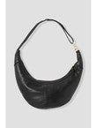 Sac Croissant en Cuir Femme - Noir Uni Fonce