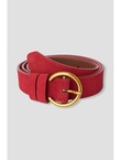 Ceinture en Cuir Femme - Rouge Uni Colore