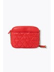 Besace Matelassée en Cuir - Rouge Uni Colore