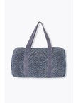 Sac Polochon Brodé Femme - Jeans Uni Fonce