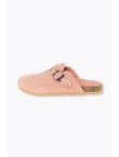 Sabot en Cuir Suédé Femme - Rose Uni Colore