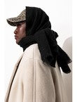 Echarpe Unie Irisée Femme - Noir Uni Fonce