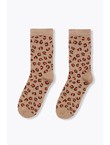 Chaussettes Léopard Femme - Grège Imprime
