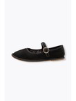 Babies en Velours Uni Femme - Noir Uni Fonce