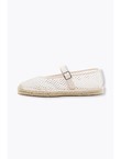 Espadrilles Strassées Femme - Naturel Uni Clair