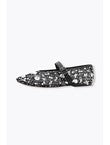 Ballerines à Sequins Femme - Noir Uni Fonce