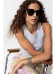 Lunettes de Soleil Femme - Marron Uni Fonce