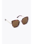 Lunettes de Soleil Femme - Marron Uni Fonce