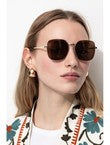 Lunettes de Soleil Femme - Marron Uni Fonce