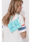 Sac en Cuir Irisé Femme - Bleu Uni Colore