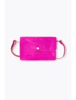 Sac en Cuir Irisé Femme - Rose Uni Colore