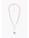 Collier Multirang Femme - Jaune Uni Colore