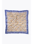 Foulard Motif Paisley Femme - Bleu Imprime