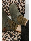 Chaussettes à Paillettes Femme - Vert Uni Colore